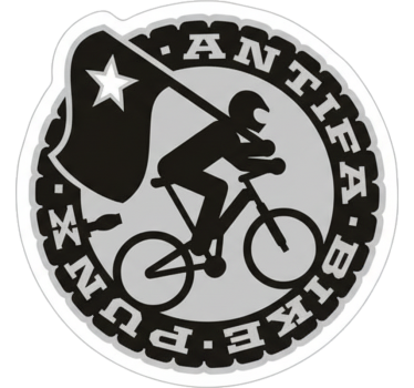 Adesivo per bici dichiarazione antifa - TenStickers