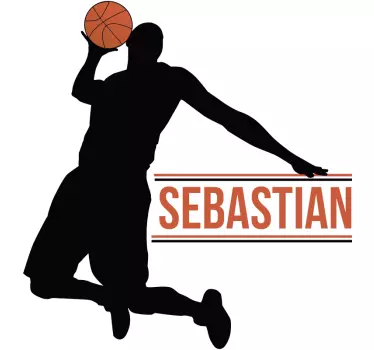 Adesivo personalizzato Giocatore di pallacanestro - TenStickers