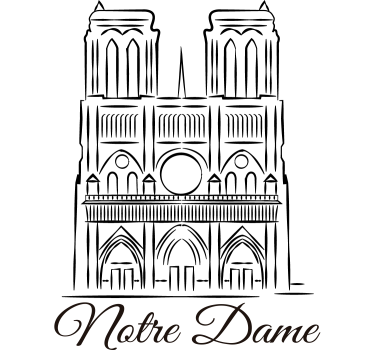 Adesivo murale Notre Madame - TenStickers