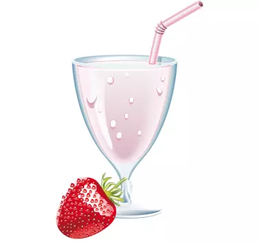 Sticker frappè fragola - TenStickers