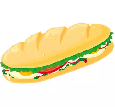 Adesivo cucina panino vegetariano - TenStickers