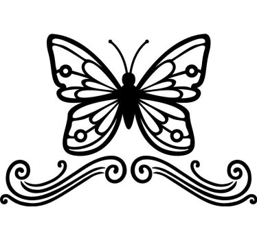 stickerauto farfalla ornamentale - TenStickers