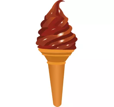Sticker decorativo cono gelato - TenStickers