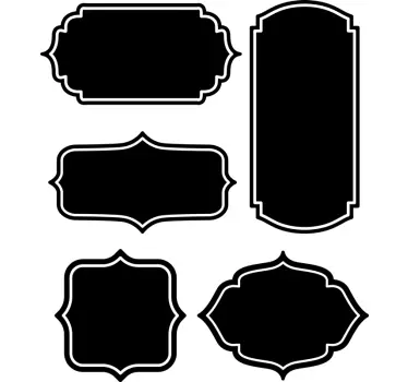 Adesivo lavagna etichette decorate - TenStickers