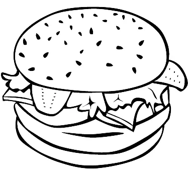 Adesivo decorativo hamburger - TenStickers