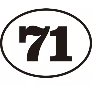Adesivo per auto numero per veicolo - TenStickers