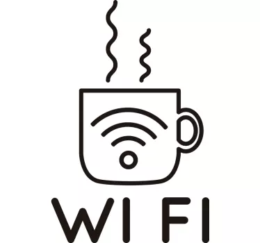 Disegno per pareti wi-fi per bar - TenStickers