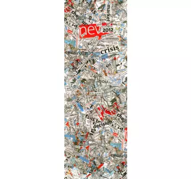 Adesivo per frigo elemento collage news - TenStickers