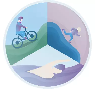 Adesivo sport grafica di stile di vita attivo - TenStickers