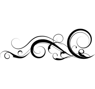 Sticker decorativo linea eleganza onde - TenStickers