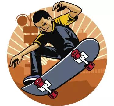 Adesivo sport estremo azione di trick sullo skateboard - TenStickers