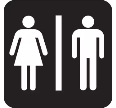 Sticker indicazione bagno - TenStickers