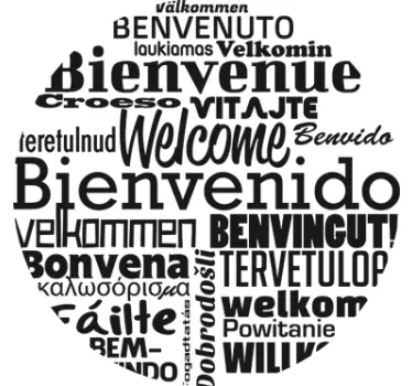 Sticker decorativo benvenuto lingue - TenStickers