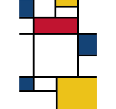 Adesivo astratto mondrian - TenStickers
