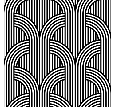 Adesivo astratto linee arcuate - TenStickers