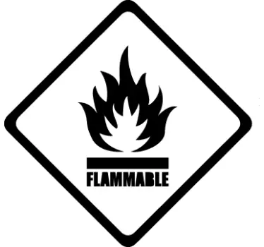 Sticker moto segnale infiammabile - TenStickers