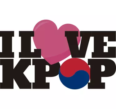 Adesivo pop I love Kpop - TenStickers