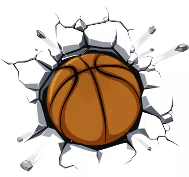 Sticker basket palla di  basket 3D - TenStickers