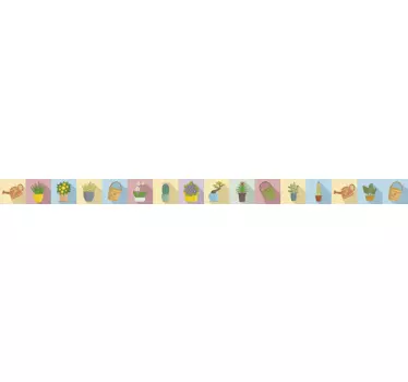 Greca adesiva per pareti vasi di fiori - TenStickers