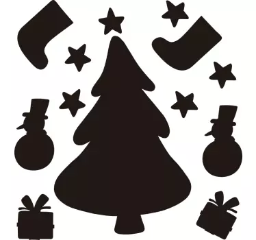 Adesivo lavagna albero di Natale - TenStickers