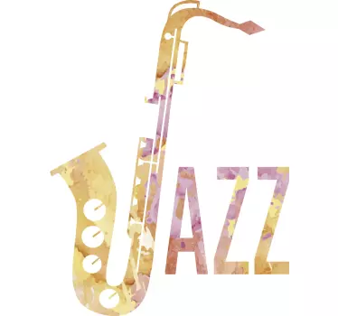 Sticker Jazz sassofono ad acquerello - TenStickers
