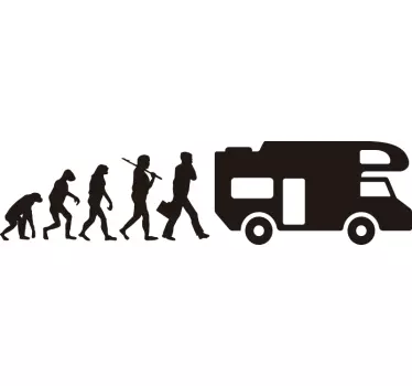 Adesivo camper evoluzione del camperista - TenStickers