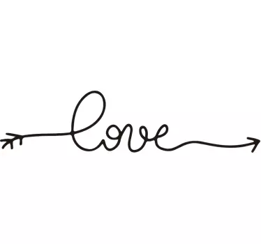 Sticker amore testo love - TenStickers