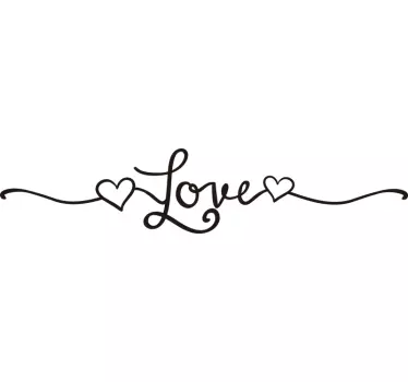 Sticker amore lineea scritta love - TenStickers
