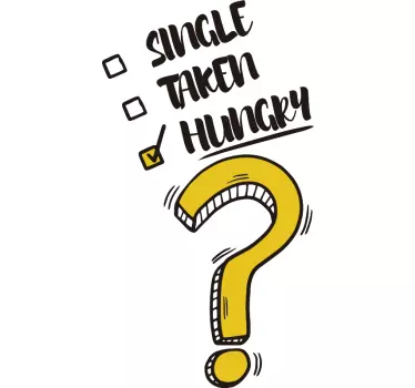 Adesivo frigo affamato - TenStickers