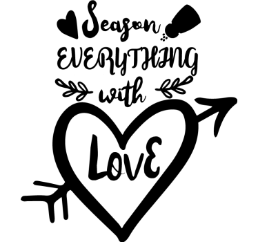 Adesivo per frigo condire tutto con amore - TenStickers