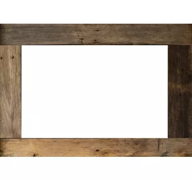 Adesivo per specchio effetto legno antico - TenStickers
