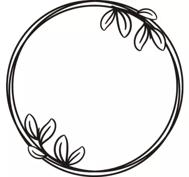 Adesivo per specchio floreale di forma rotonda - TenStickers