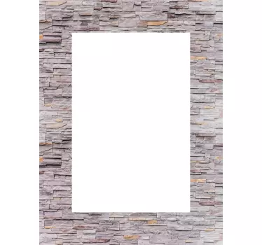 Adesivo per specchio cornice effetto pietra - TenStickers
