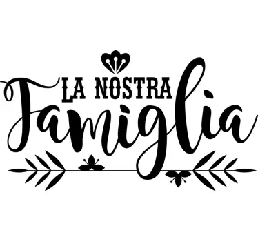 Scritta adesiva per la casa "la nostra famiglia" - TenStickers