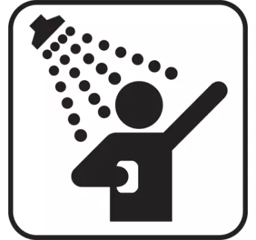 Sticker decorativo segnale doccia - TenStickers