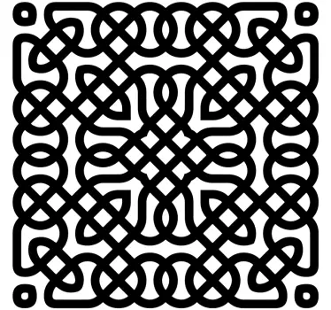 Adesivo testata letto motivo a nodi intricati - TenStickers