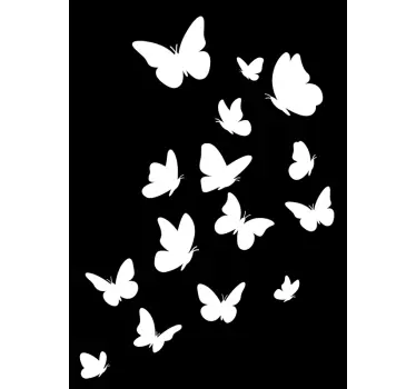 pellicola adesiva per vetri farfalle svolazzanti - TenStickers