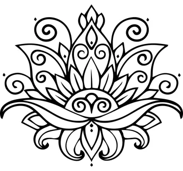 sticker  del fiore della mandala - TenStickers