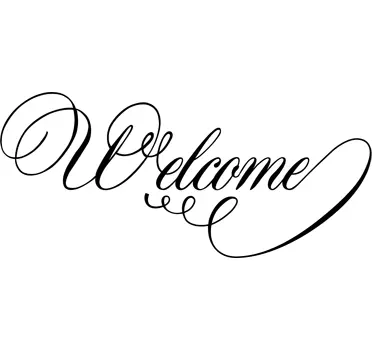 Adesivo decorativo ornamento welcome corsivo - TenStickers