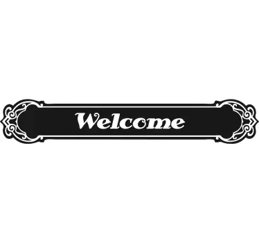 Adesivo porta welcome stile classico - TenStickers