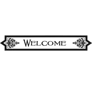 Adesivo porta welcome stile decò - TenStickers
