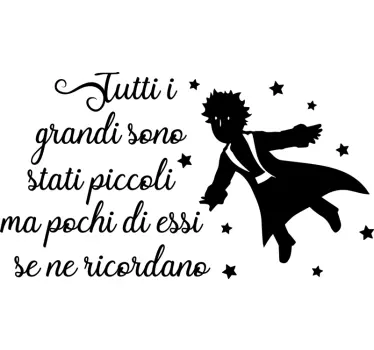 Adesivo murale frase principe piccolo - TenStickers