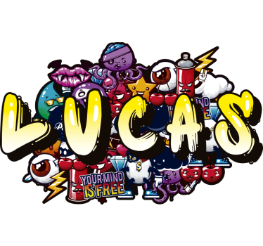 Sticker di graffiti urban con nome - TenStickers