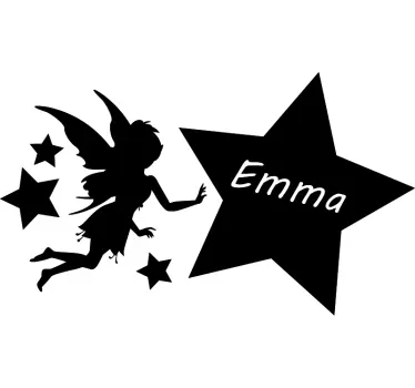 Adesivo per bambini fata magica con stella - TenStickers