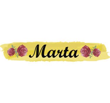 Rose rosa personalizzabile decorazione murale fiore - TenStickers