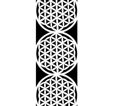sticker finestra fiore della vita - TenStickers