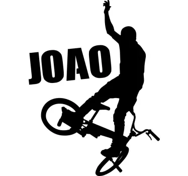 Adesivo sport estremo personalizzazione nome bmx - TenStickers