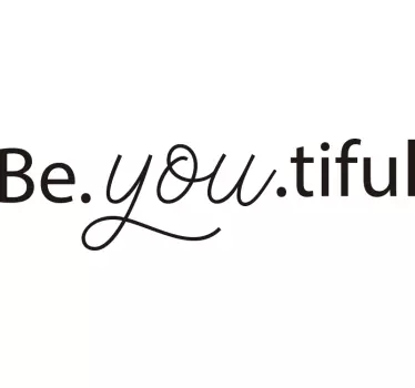 Adesivo specchio Be.you.tiful - TenStickers