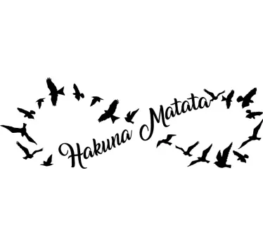 Adesivo murale hakuna matata infinite movie quote - TenStickers