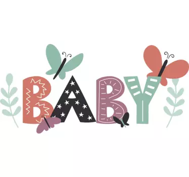 Adesivo per bambini design di lettere carine - TenStickers
